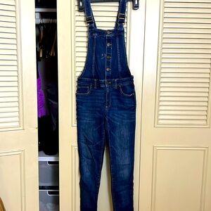 Gap Kids Girls Denim Jumpsuit Overalls - Dark Wash - 3 Button Front